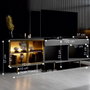 Hanah Home Vienna Soporte para TV Antracita y Dorado